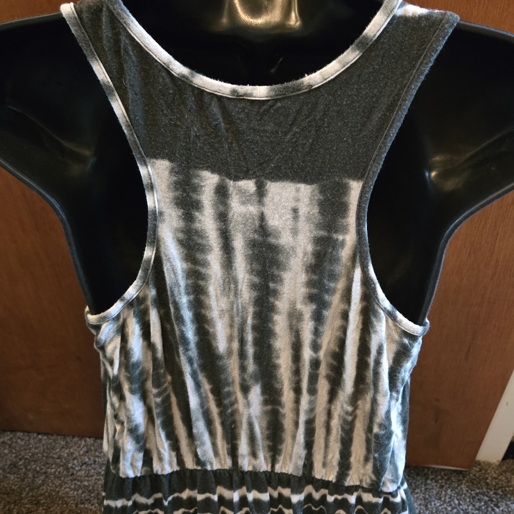Viamor dark olive tye dye soft maxi dress szM - Picture 6 of 7